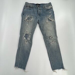 Lucky Brand Sienna Slim Boyfriend Button Fly Distressed Jeans Size 25 Women's